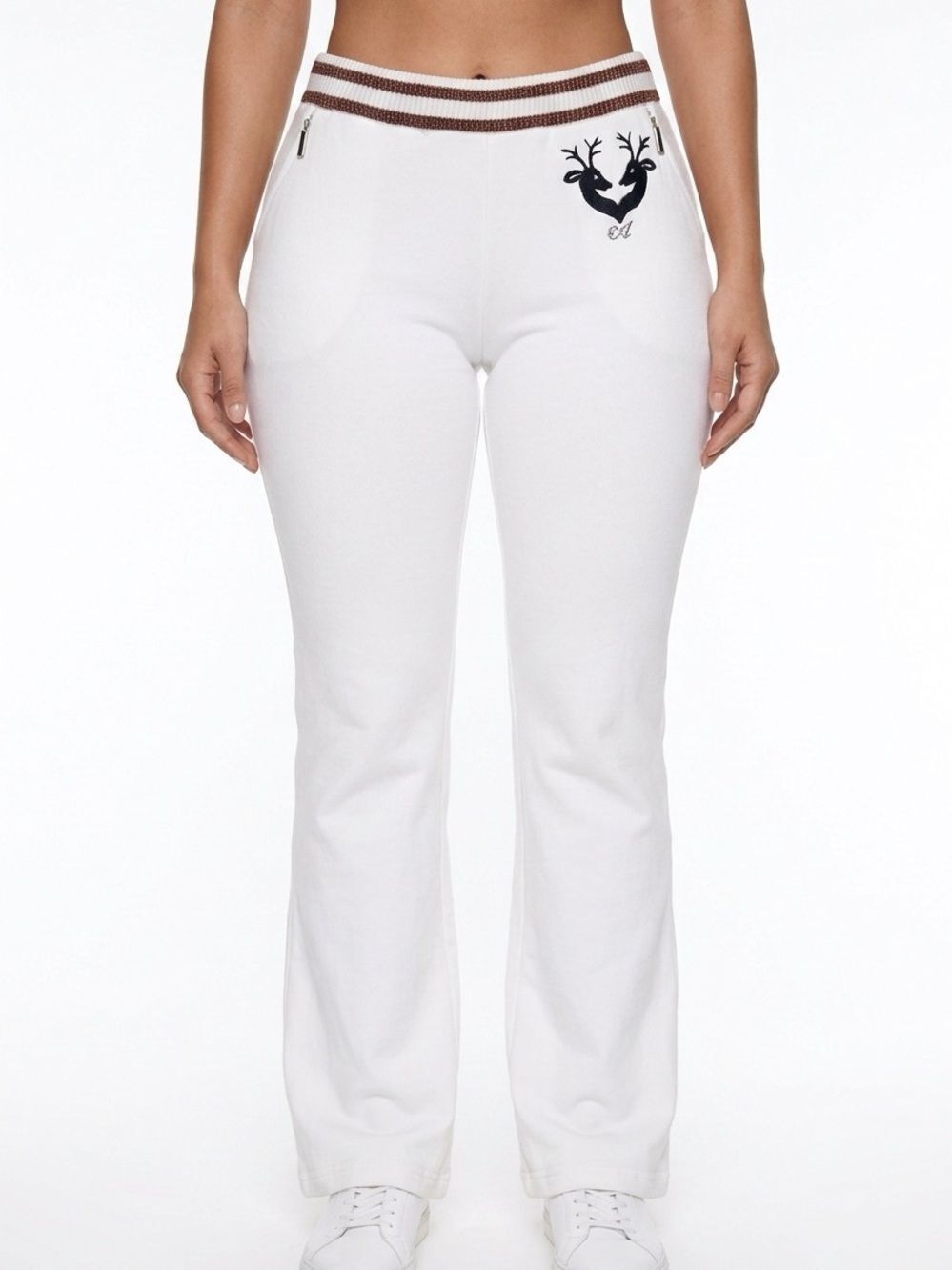 ESCADA SPORT | Track Style Sweatpants Pants with Double Deer Logo Women’s Size S